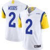 Men's Los Angeles Rams #2 Robert Woods 2021 White Vapor Untouchable Limited Alternate Stitched Jersey - Custom Name