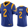 Men's Los Angeles Rams #2 Robert Woods Blue Vapor Untouchable Limited Stitched Jersey - Custom Name