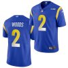 Men's Los Angeles Rams #2 Robert Woods Royal Vapor Untouchable Limited Stitched Jersey - Custom Name