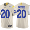 Men's Los Angeles Rams #20 Eric Weddle Bone Vapor Untouchable Limited Stitched Football Jersey - Custom Name