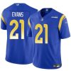 Men's Los Angeles Rams #21 Zach Evans Blue 2024 F.U.S.E Vapor Untouchable Stitched Football Jersey - Custom Name