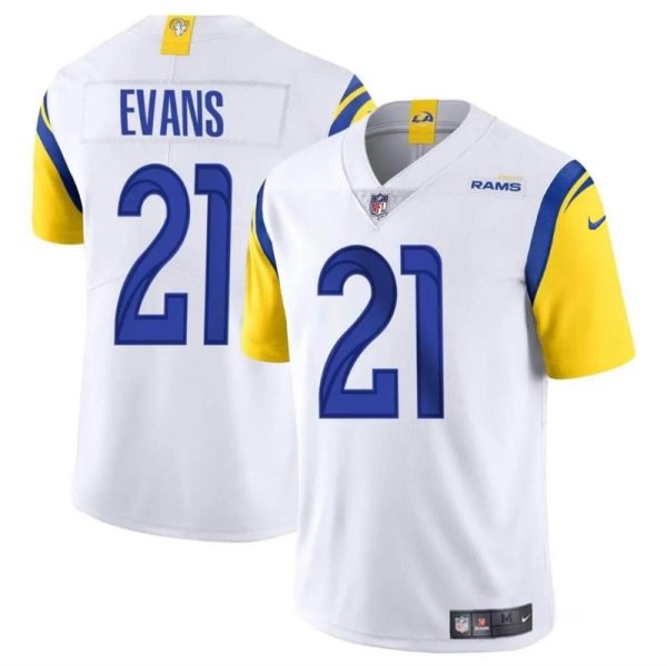 Men's Los Angeles Rams #21 Zach Evans White 2024 Vapor Untouchable Stitched Football Jersey - Custom Name