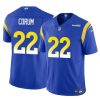 Men's Los Angeles Rams #22 Blake Corum Blue 2024 Draft F.U.S.E Vapor Untouchable Stitched Football Jersey - Custom Name