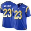 Men's Los Angeles Rams #23 Kyren Williams Blue 2024 Vapor Untouchable Stitched Football Jersey - Custom Name