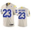 Men's Los Angeles Rams #23 Kyren Williams Bone Vapor Limited Stitched Football Jersey  - Custom Name
