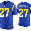 Men's Los Angeles Rams #27 Darrell Henderson Jr. Royal Vapor Untouchable Stitched Football Jersey  - Custom Name