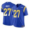 Men's Los Angeles Rams #27 Tre'Davious White Blue 2024 F.U.S.E. Vapor Untouchable Stitched Football Jersey - Custom Name