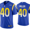 Men's Los Angeles Rams #40 Von Miller 2021 Royal Vapor Untouchable Limited Stitched Football Jersey - Custom Name