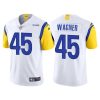 Men's Los Angeles Rams #45 Bobby Wagner White Vapor Untouchable Limited Stitched Football Jersey - Custom Name