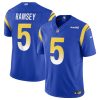 Men's Los Angeles Rams #5 Jalen Ramsey Blue 2023 F.U.S.E. Vapor Untouchable Limited Stitched Football Jersey - Custom Name