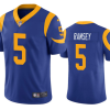 Men's Los Angeles Rams #5 Jalen Ramsey Blue Vapor Untouchable Limited Stitched Jersey - Custom Name