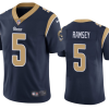 Men's Los Angeles Rams #5 Jalen Ramsey Navy Vapor Untouchable Limited Stitched Jersey - Custom Name