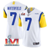 Men's Los Angeles Rams #7 Bob Waterfield 2022 White Super Bowl LVI Vapor Limited Stitched Jersey - Custom Name