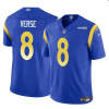 Men's Los Angeles Rams #8 Jared Verse Blue 2024 Draft F.U.S.E Vapor Untouchable Stitched Football Jersey - Custom Name