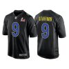 Men's Los Angeles Rams #9 Matthew Stafford 2022 Black Super Bowl LVI Game Stitched Jersey - Custom Name