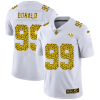Men's Los Angeles Rams #99 Aaron Donald 2020 White NFL Leopard Print Fashion Limited Stitched Jersey - Custom Name