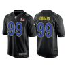Men's Los Angeles Rams #99 Aaron Donald 2022 Black Super Bowl LVI Game Stitched Jersey - Custom Name