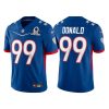 Men's Los Angeles Rams #99 Aaron Donald 2022 Royal Pro Bowl Stitched Jersey - Custom Name