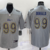 Men's Los Angeles Rams #99 Aaron Donald Grey With Patch Atmosphere Fashion Stitched Jersey - Custom Name