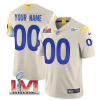 Men's Los Angeles Rams ACTIVE PLAYER Custom 2022 Bone Super Bowl LVI Vapor Limited Stitched Jersey - Custom Name