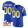 Men's Los Angeles Rams ACTIVE PLAYER Custom 2022 Royal Super Bowl LVI Vapor Limited Stitched Jersey - Custom Name
