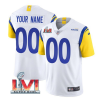 Men's Los Angeles Rams ACTIVE PLAYER Custom 2022 White Super Bowl LVI Vapor Limited Stitched Jersey  - Custom Name