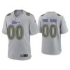 Men's Los Angeles Rams Active Player Custom Grey Atmosphere Fashion Stitched Game Jersey - Custom Name