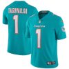 Men's Miami Dolphins #1 Tua Tagovailoa 2020 Aqua Vapor Limited Stitched NFL Jersey - Custom Name