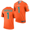 Men's Miami Dolphins #1 Tua Tagovailoa 2021 Orange Inverted Legend Stitched Football Jersey - Custom Name