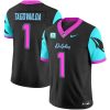 Men's Miami Dolphins #1 Tua Tagovailoa Black F.U.S.E. With 2-star C Patch Miami Vice Vapor Limited Stitched Football Jersey - Custom Name