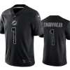 Men's Miami Dolphins #1 Tua Tagovailoa Black Reflective Limited Stitched Football Jersey - Custom Name