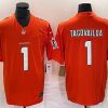 Men's Miami Dolphins #1 Tua Tagovailoa Orange 2023 F.U.S.E Vapor Limited Stitched Football Jersey - Custom Name