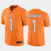 Men's Miami Dolphins #1 Tua Tagovailoa Orange Vapor Limited Stitched NFL Jersey - Custom Name