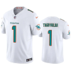 Men's Miami Dolphins #1 Tua Tagovailoa White 2023 F.U.S.E Vapor Limited Stitched Football Jersey - Custom Name