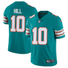 Men's Miami Dolphins #10 Tyreek Hill Aqua Color Rush Limited Stitched Football Jersey - Custom Name