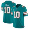 Men's Miami Dolphins #10 Tyreek Hill Aqua F.U.S.E Alternate With 3-Star C Patch Vapor Limited Stitched Football Jersey  - Custom Name