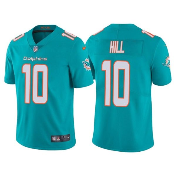 Men's Miami Dolphins #10 Tyreek Hill Aqua Vapor Untouchable Limited Stitched Football Jersey  - Custom Name