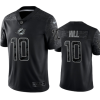 Men's Miami Dolphins #10 Tyreek Hill Black Reflective Limited Stitched Football Jersey  - Custom Name