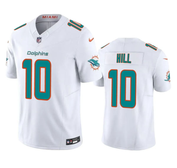 Men's Miami Dolphins #10 Tyreek Hill White 2023 F.U.S.E Vapor Limited Stitched Football Jersey  - Custom Name