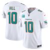 Men's Miami Dolphins #10 Tyreek Hill White 2023 F.U.S.E With 2-Star C Patch Vapor Limited Stitched Football Jersey  - Custom Name