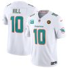Men's Miami Dolphins #10 Tyreek Hill White 2023 F.U.S.E. With 2star C Patch And John Madden Patch Vapor Limited Stitched Football Jersey  - Custom Name