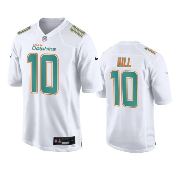 Men's Miami Dolphins #10 Tyreek Hill White Fashion Vapor Untouchable Stitched Football Jersey  - Custom Name