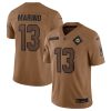 Men's Miami Dolphins #13 Dan Marino 2023 Brown Salute To Service Limited Stitched Football Jersey  - Custom Name