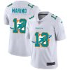 Men's Miami Dolphins #13 Dan Marino White NFL Stitched Jersey  - Custom Name