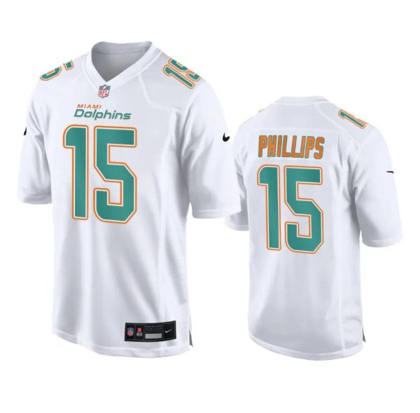 Men's Miami Dolphins #15 Jaelan Phillips White Fashion Vapor Untouchable Stitched Football Jersey  - Custom Name