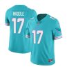Men's Miami Dolphins #17 Jaylen Waddle Aqua 2023 F.U.S.E Vapor Limited Stitched Football Jersey  - Custom Name