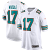 Men's Miami Dolphins #17 Jaylen Waddle White Stitched Football Jersey - Custom Name
