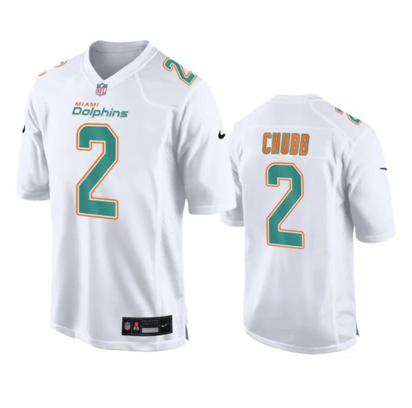 Men's Miami Dolphins #2 Bradley Chubb White Fashion Vapor Untouchable Stitched Football Jersey - Custom Name
