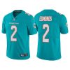 Men's Miami Dolphins #2 Chase Edmonds Aqua Vapor Untouchable Limited Stitched Football Jersey - Custom Name