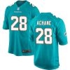 Men's Miami Dolphins #28 De'Von Achane Aqua Stitched Game Jersey - Custom Name